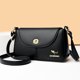 thumbnail image 5 of Bolso de hombro con solapa y cierre de diseñador de marca de moda, bolso cruzado de cuero de alta calidad azul, negro y beige para mujer, bolso de mano de lujo para mujer, 5 of 5