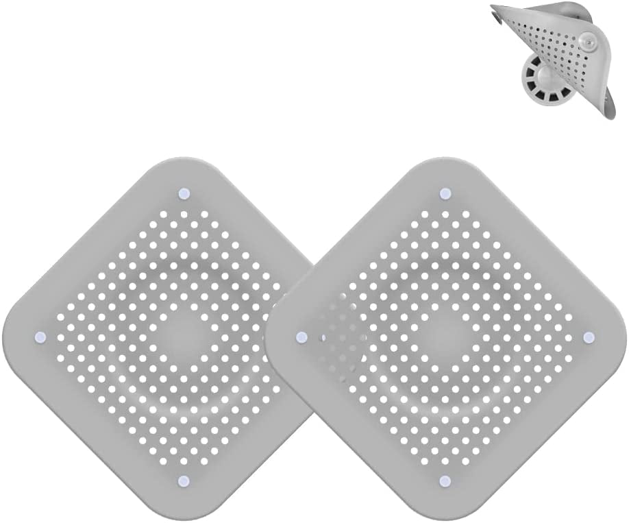 Drain Hair Catcher, Square Drain Cover for Shower, Easy to Install and