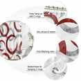 thumbnail image 6 of Red Grey Waterproof Fabric Shower Curtain,Geometric Circle Modern Abstract Simple Art Waterproof Fabric Shower Curtain for Bathroom Curtains Bathtubs Shower Curtains with 12 Hooks Standard 66x72, 6 of 8