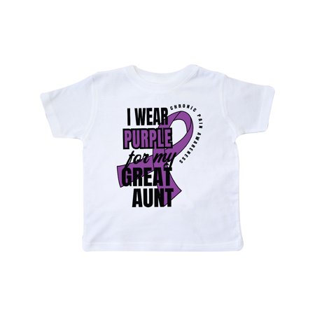 

Inktastic Chronic Pain I Wear Purple For My Great Aunt Gift Toddler Boy or Toddler Girl T-Shirt