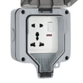 thumbnail image 3 of Oubit Patio Outlet,Outdoor Waterproof Socket IP66 Waterproof Socket Outdoor Outlet Multi-Functional, 3 of 5