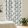 thumbnail image 2 of Ambesonne Scandinavian Curtains, Longboats Viking Folk, Pair of 28"x84", Black Pale Blue Grey, 2 of 5