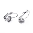 thumbnail image 2 of 10 set DIY Earring Making with 304 Stainless Steel Leverback Earring Findings and Transparent Oval Glass Cabochons Stainless Steel color, 2 of 5