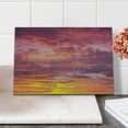 thumbnail image 2 of Sky Cutting Board, Sunset Photography with Clouded Weather Tropical Scenic Hawaii Tranquility, Decorative Tempered Glass Cutting and Serving Board, Small Size, Coral Dried Rose Orange, by Ambesonne, 2 of 5
