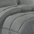 thumbnail image 6 of Sweet Home Collection 8 Pieces Gray Dobby Stripe Bed in a Bag, Queen, 6 of 7