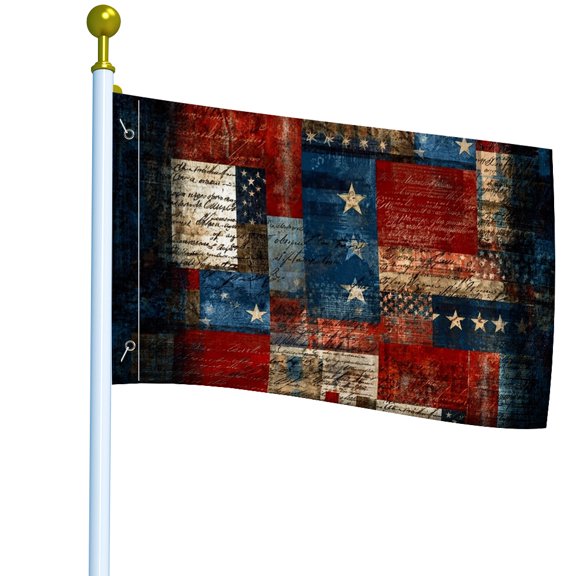 Patriotic 3x5 Ft Polyester Independence Day Outdoor Flag | Durable, No Power Needed, American Flag & Fireworks Design Ideal for Celebrations & Seasonal Dcor
