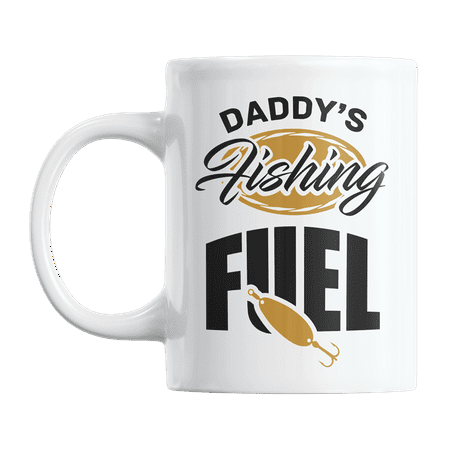 

Daddy s Fishing Fuel Coffee & Tea Gift Mug Cup for an Angler or Fisherman Dad (11oz)