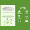 thumbnail image 3 of Platos de papel Vplus, 350 unidades, 18 cm, 100% bagazo compostable, 3 of 7