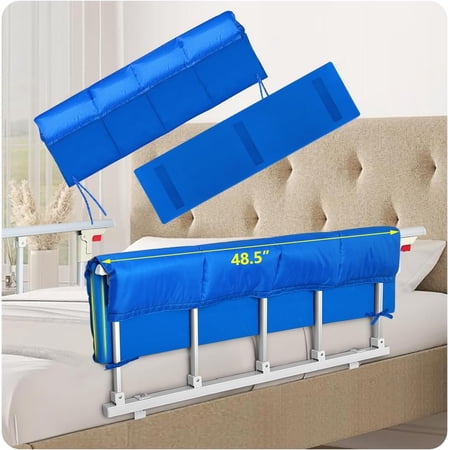 Bed Rail Covers, Foam Padding for Bed Side Rails, Soft Bumper Protector for Home Bed Frame, Wear-Resistant Washable Rail Guards for Household Use