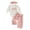 Pink, variant on Ulanda Baby Girl One 1st Birthday Outfit Long Sleeve Romper Plaid Gingham Pant Sets First 1 Year Old Clothes (Pink, 6-12 Months)