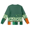 thumbnail image 6 of Dwelliawo Men's St Patrick's Day Shirt Printed Long Sleeve Waffle Knit Shirts Cute St Patricks Day Shamrock Slainte Clover Graphic Tees Round Neck Tops Light Green L, 6 of 6
