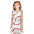 thumbnail image 1 of Balery Baseballs Camisón de princesa para niñas, pijama de algodón con mangas abullonadas, suave y bonito.-XX-Large, 1 of 6