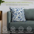 thumbnail image 4 of Blue Pioneer Flower And Bird Pillow Covers,Blue Pioneer Flower And Bird Throw Pillow Covers 18"×18" ,Living Room Sofa Couch Pillow Covers,Decorative Pillow Covers, 4 of 7
