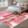 thumbnail image 4 of 6x9 Area Rugs for Living Room, Easter Bunny Non Slip Area Rugs for Kitchen Bedroom Entryway, Colorful Eggs Spring Leaves Farm Pink Stripes Washable Carpet Runner Rug Floor Mats for Bedroom, 4 of 8