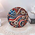 thumbnail image 6 of HengDidi 4th of July Patriotic Wall Decor - Circular Outdoor Hanging Ornament for Home, Garden & Front Door Durable 2D Design Outdoor Home Circular Decoration Pendant Wall Decoration Pendant, 6 of 8