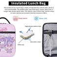 thumbnail image 4 of Kuromi Lunch Bag Anime Lunch Tote Bag Reusable Insulated Lunch Box Portable Lunch Bento Box For College Work Office Picnic 10x8x4 Inch, 4 of 9
