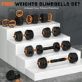 thumbnail image 7 of GIKPAL 66lb 4-in-1 Adjustable Dumbbells Set Free Weight Set with Connector Used as Barbell, Kettlebells, Push up Stand, Fitness Exercises for Home Gym Suitable Men/Women, 7 of 7