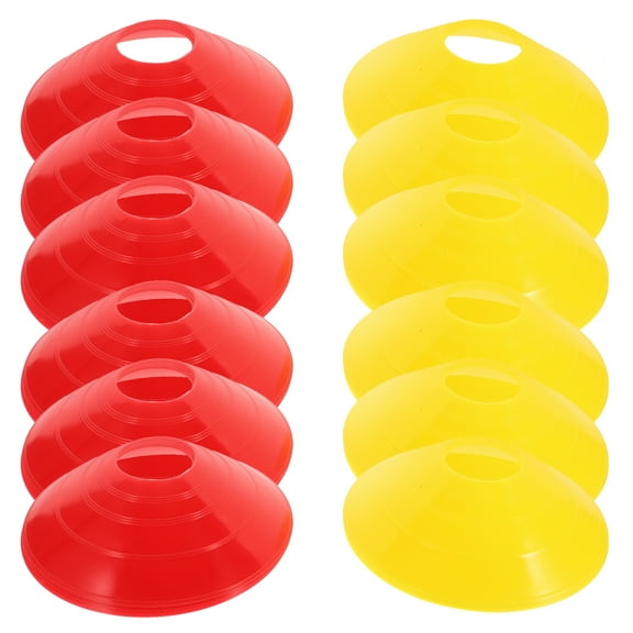 Homoyoyo Football Training Discs Set of 12, PE Material, Assorted Colors for Soccer Practice and Sports Training