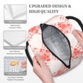 thumbnail image 6 of YFYANG Portable Waterproof Insulated Lunch Bag, Red Watercolor Plaid Texture Reusable Cooler Bag / Picnic Bag for Adults Teens, 6 of 9