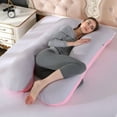 thumbnail image 3 of Pregnant Pillow Case Maternity Pillow Case Pure Cotton Cover Multifunction U-shape for Pregnant Women, 3 of 10