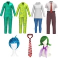 thumbnail image 2 of Disfraz de Cosplay para niños, peluca, pijama, corbata, Halloween, carnaval, ropa de dormir, alegría, disgusto, ira y ansiedad, 2 of 4