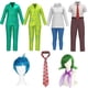 thumbnail image 2 of Disfraz de Cosplay para niños, peluca, pijama, corbata, Halloween, carnaval, ropa de dormir, alegría, disgusto, ira y ansiedad, 2 of 4