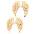 thumbnail image 3 of AURARMLET 2Pairs Iron-on Style Applique Golden Sequin Wings for Personal, 3 of 8
