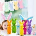 thumbnail image 2 of Easter Decorations-9.8'' Easter Flocked Bunnies Figurine with Bow Tie,Easter Flocked Bunnies,Flocking Rabbit Tabletop Ornament,Spring Table Centerpieces Indoor Decor,Bunnies Decoration for Home Party, 2 of 7