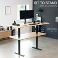 thumbnail image 4 of VIVO Dual Motor 71” x 30” Standing Desk, 1-Piece Bamboo Top, Black Frame, 4 of 8