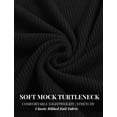 thumbnail image 5 of COOFANDY Mens Mock Turtleneck Sweater Short Sleeve Ribbed Knit Turtleneck Slim Fit Casual Sweater Soft, 5 of 5