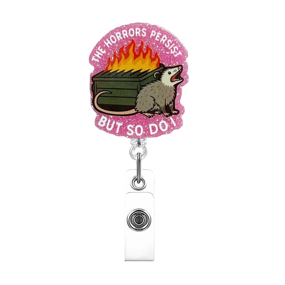 Elainilye Retractable Badge Reel Automatic Retracting ID Card Holder for Work Security Lanyard Keychain