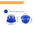 thumbnail image 2 of Uxcell Nylon Insert Hex Lock Nuts, 10pack - M8 x 1.25mm Aluminum Alloy Self-Locking Nut, Anodizing Flange Lock Nut for Fasteners(Sapphire Blue), 2 of 6