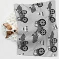 thumbnail image 6 of Yiaed Gray Tractor Print Dog Blankets-Cat Blanket Washable for Couch Protection,Puppy Blanket, Soft Plush Reversible Throw Furniture Protector-Large, 6 of 8