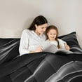 thumbnail image 6 of Manfei Geometric Lines Bedding Comforter Set,Minimalism Geometric Line Twin Comforter Sets,Gray Black Bedding Set For Girls Boys,Super Cozy Room Decor Reversible,2-Piece, 6 of 9