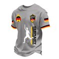 thumbnail image 7 of Soccer Cup 2026 Jersey for Men, Crew Neck Short Sleeve Deutschland Kicker Graphic Tee with Waffle Knit - Breathable Athletic Top Gray M, 7 of 7