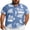 Blue Tropical Floral, variant on Big and Tall Casual Shirts for Men Short Sleeve Floral Button-Down Shirts Plus Size Hide Belly No Tuck Shirts