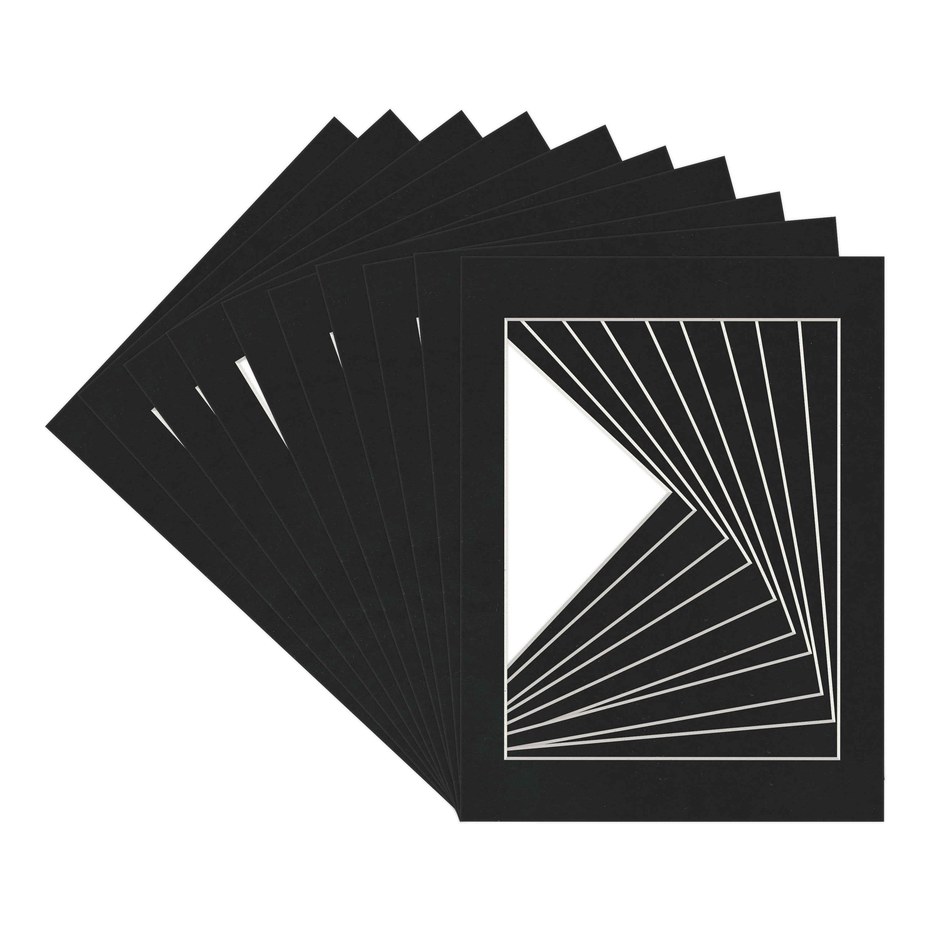 Black Suede Picture Frame Mat for 18x24 Frames - Fits 15x20 Photos - 10 Mats