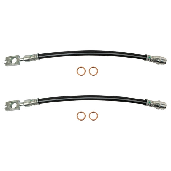 TRQ Rear Brake Hose Set BLA63737 Fits Select 2002-2009 Audi A4 , 2002-2009 Audi A4 Quattro , 2004-2009 Audi S4