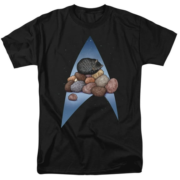 Star Trek Five Year Nap Adult 18/1 T-Shirt Black