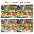 thumbnail image 7 of ODIKA Bedside Checkered Hopscotch Retro Block Storybook Motif Grid for King Size Bedroom, Master Suite, Under Bed, Foldable Easy Care, 7 of 7