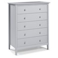 thumbnail image 1 of Alaterre Furniture Simplicity Wood 5-Drawer Chest in Dove Gray, 1 of 7