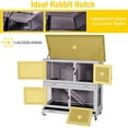 thumbnail image 5 of Aivituvin Rabbit Hutch Indoor Outdoor, 2-Story Rabbit Cage for Guinea Pigs with 2 Leakproof Trays & 4 Wheels, 5 of 12