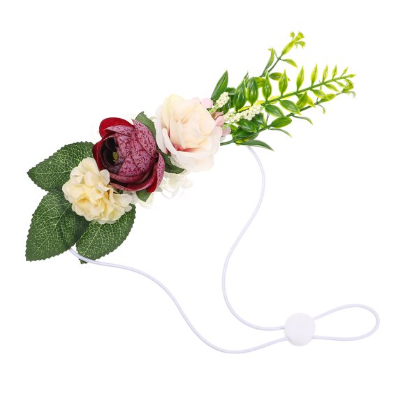 EeaseMX 1 diadema de flores para perro, guirnalda para mascotas, guirnalda de flores artificiales, decoración de playa, corona de flores para gato.