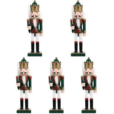 

TOYMYTOY 5pcs Nutcracker Soldier Decor Christmas Nutcracker Figure Wooden Nutcracker Soldier