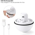 thumbnail image 5 of OUSITAID Cat Toys Ball with LED Light, 360 Degree Kitty Self Rotating Ball, USB Rechargeable Interactive Cat Ball Toy, Stimulate Hunting Instinct Kitten Funny Chaser Spinning Smart Pet Toy (White), 5 of 8