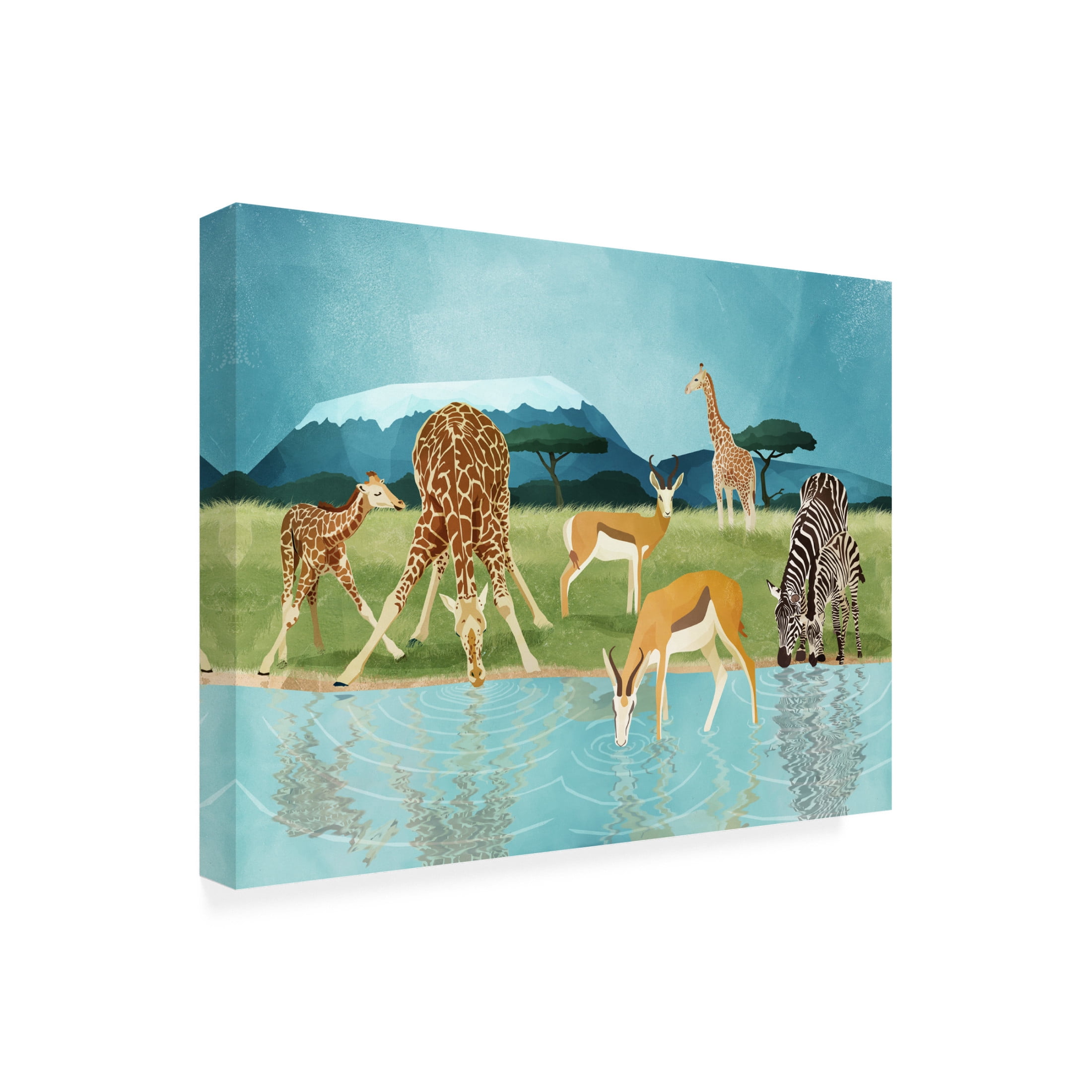 Trademark Fine Art Goed Blauw Savannah Canvas Wall Art