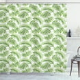 thumbnail image 1 of Ambesonne Palm Leaf Shower Curtain, Exotic Tree Hawaiian, 69"Wx84"L, Fern Green, 1 of 3