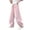 Pink&&100, variant on CONROSES Girls Baggy Cargo Pants Wide Leg Hiking Pants for Girls Trendy Solid Elastic Waist Drawstring Outdoor Jogger Pants With Pockets