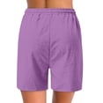 thumbnail image 6 of Tdoqot Womens Bermuda Shorts with Pockets- Trendy Summer Soft Casual Lounge Shorts Purple Size XL, 6 of 6