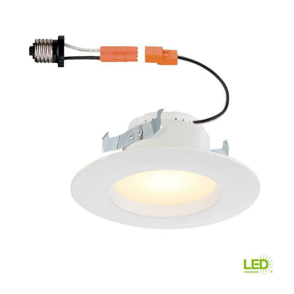 Commercial Electric 4 in White Recessed LED Trim